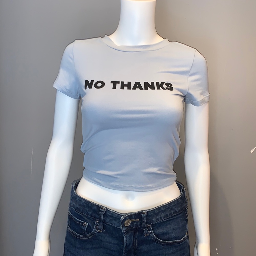 Super Soft No Thanks Crop Top